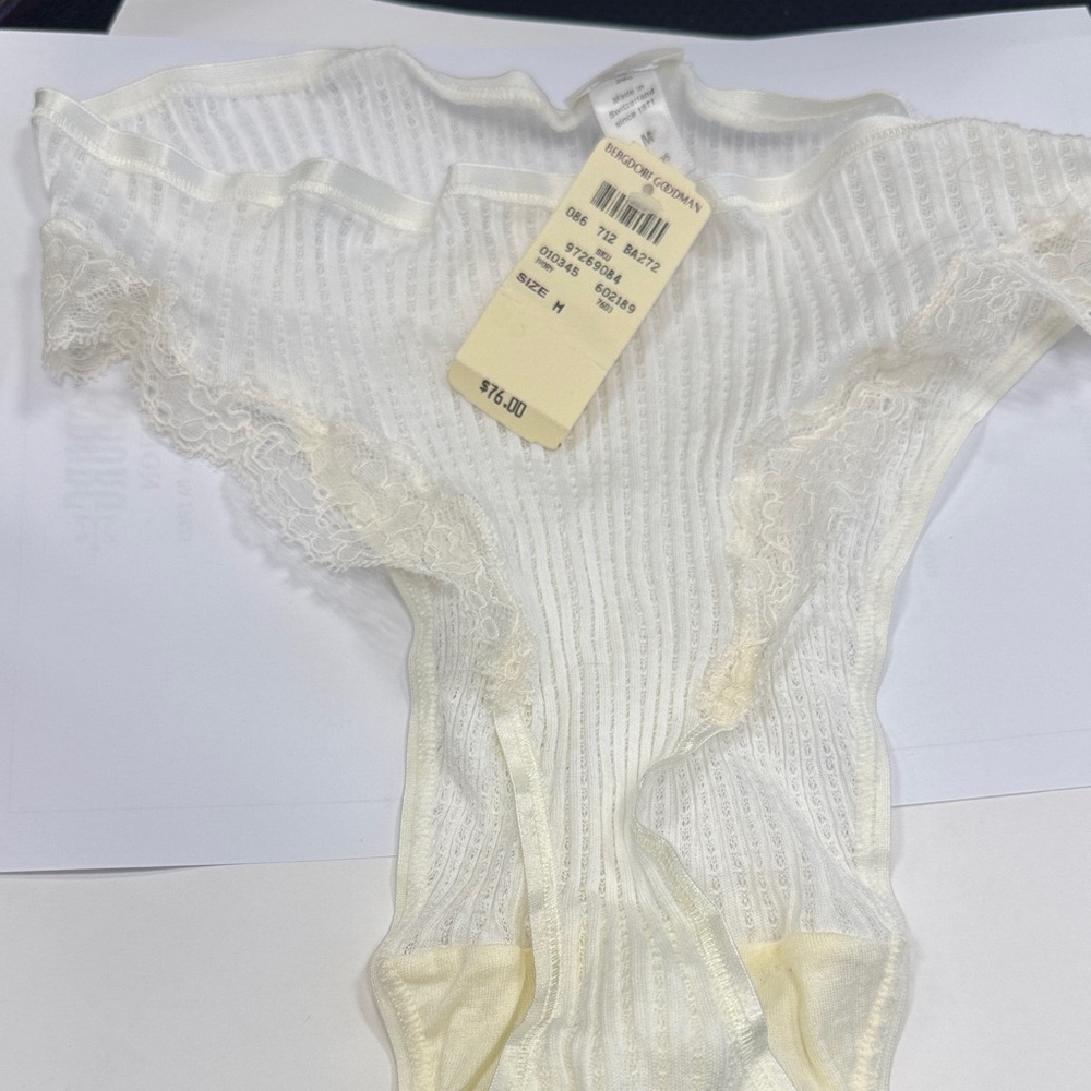 Zimmerli Cream Lace-Trim Ribbed Bodysuit